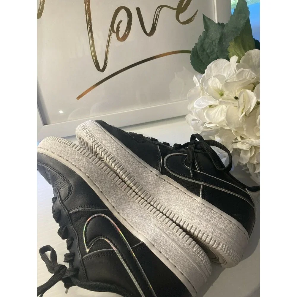 Women Nike Sneakers Airforce Metallic - US 4 Shoes Metallic Gold Gift Shoes - Picture 6 of 7